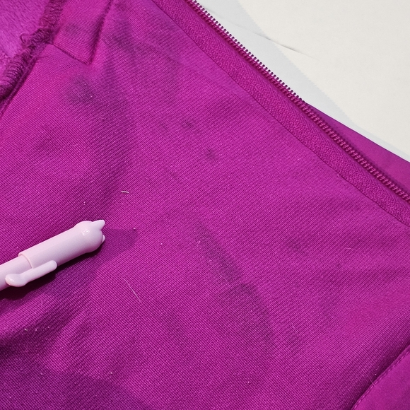 Columbia Girls Jacket Rain Coat Girls Size 10-12 Medium Full Zip with Hood Pink - Picture 5 of 13